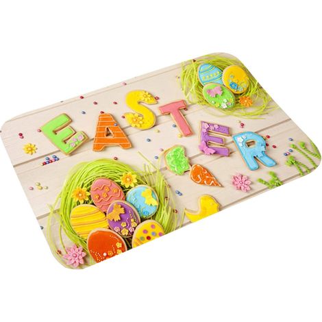 MINKUROW Decorazione Per La Casa Di Pasqua, Tappeto Di Pasqua Zerbini Di Benvenuto Decorazione Per Tappeti Per La Casa Tappeto Per Soggiorno——C (1/5)