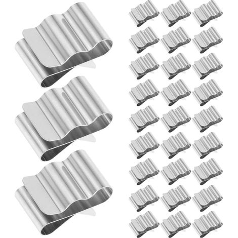 Lot de 30 Clips Métalliques Inoxydables pour Gestion des Câbles Photovoltaïques, Fixation Solide pour Cadres de Panneaux Solaires, pour Installation de Systèmes Photovoltaïques (1/5)