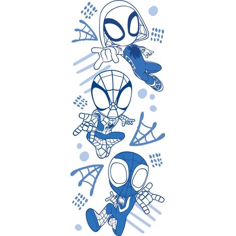 papier peint panoramique Spider-Man bleu - Komar (1/3)