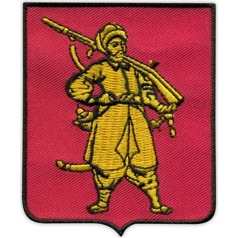 Wappenaufnäher der Oblast Saporischschja – selbstklebende Rückseite – gestickter Aufnäher/Abzeichen/Emblem