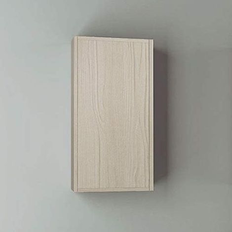 MUEBLE AUXILIAR DE BAÑO ALTO CONUNA PUERTA Y 3 ESTANTES CREMA