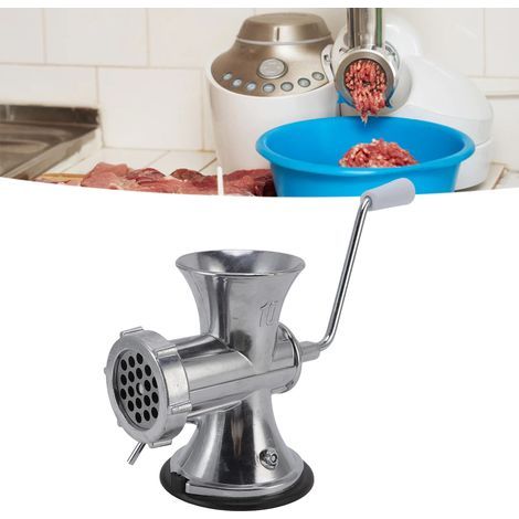 Broyeur à Viande Manuel en Alliage d'Aluminium avec Ventouse, Machine à Hacher et à Farcir pour Saucisses, Idéal pour Cuisine Familiale (1/5)