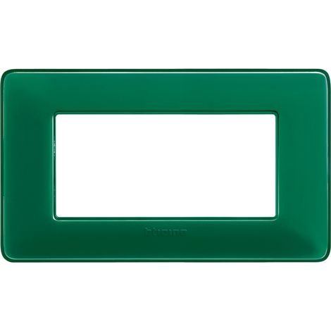 Placca 4 Moduli Matix, in Tecnopolimero, Smeraldo