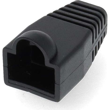 Funda Protectora contra Tirones  RJ45  PVC  Negro  Caja  10 uds.