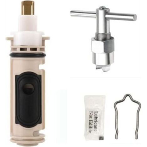 Cartouche de rechange Moen 1222 Cartouche de valve de rechange avec outil de retrait d'extracteur 104421 - Compatible avec les robinets à poignée unique Posi-Temp de Moen - Kit de réparation de valve (1/5)