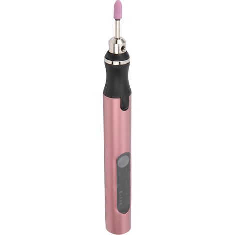 Stylo graveur électrique miniature, mini kit de gravure vibratoire DIY, accessoires pour le retrait des ongles, or rose (1/5)