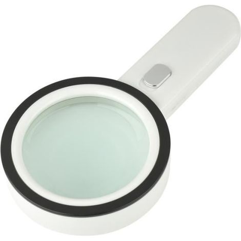 Loupe Grossissante 30X avec Lampe LED, 125 mm Loupe Éclairante à Double Lentille en Verre, Loupe Lumineuse Sans Distorsion d’Image (1/4)