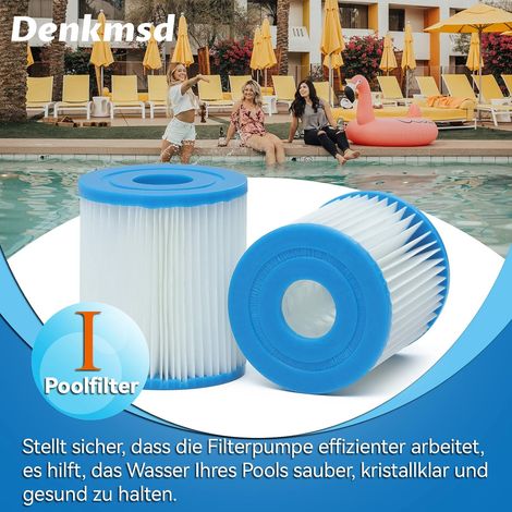 Lot de 8 Cartouches filtrantes de Rechange Taille I pour Bestway Type I pour Bestway 58093 Piscine