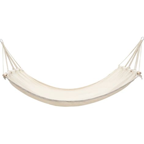 Hamac couleur crème 210 cm x 150 cm (1/4)