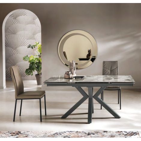 Tavolo cucina allungabile 240 cm piano gre's porcellanato Grigio JACKY (1/5)