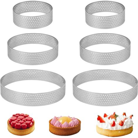 9 x Perforated Circle Tart Moulds (1/5)