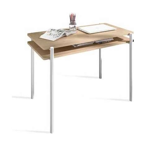 Mesa estudio Mod-Rio acabado roble/blanco, 54 x 100 x 77 cm (fondo x ancho x alto) (1/3)