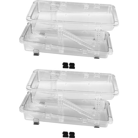 Distributeur de canettes de soda (lot de 2) pour réfrigérateur, porte-boissons transparent à roulettes automatiques et réglables, idéal pour le garde-manger, les placards et le comptoir. (1/5)