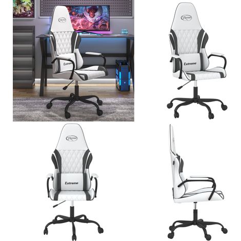 Sedia da Gaming Bianco e Nero in Similpelle - Seduta gaming - Comfort gaming