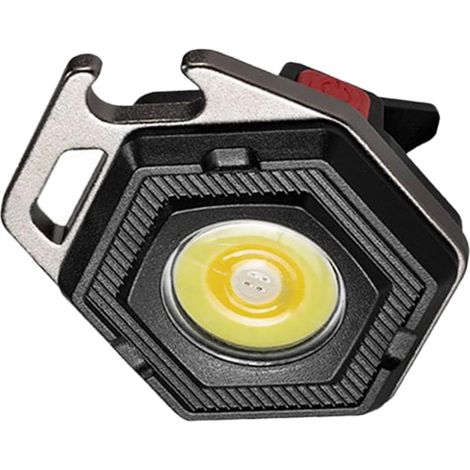 BESPORTBLE Lampe De Poche Porte-clés Cob Multifonctionnelle Rechargeable En Alliage D'aluminium, Réglage Multiple De Luminosité, Mini Lampe Portable Compacte, Pour Camping Et Dépannage Extérieur