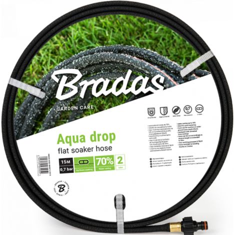Tubo per irrigazione a goccia piatto Aqua-drop da 1/2" - 15 m WADF1/2015 Bradas 2050