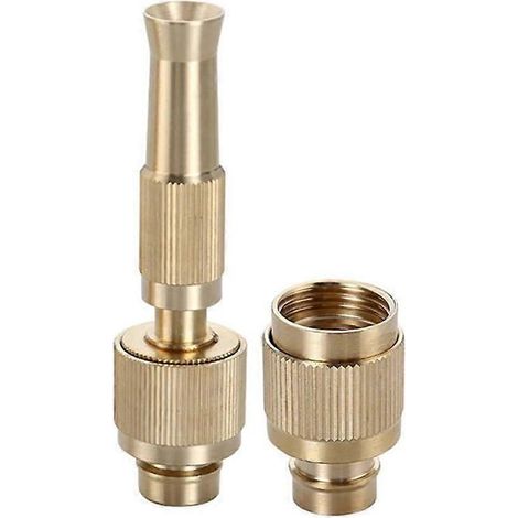 Pressure Water Nozzle Copper Garden Hose Spray for Car Wash Lawn and Outdoor Cleaning (1/5)