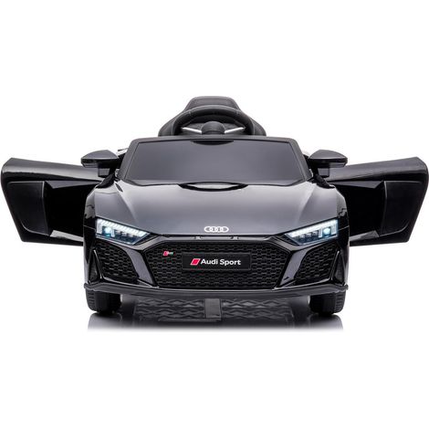 Auto Elettrica Bambini Audi R8 Sport 12V con Licenza Ufficiale Telecomando 2.4GHz Doppio Motore 30W Sedile in Eco Pelle Luci LED MP3 USB Bluetooth Porte Apribili 3–5 km/h - Colore: Nero (1/5)
