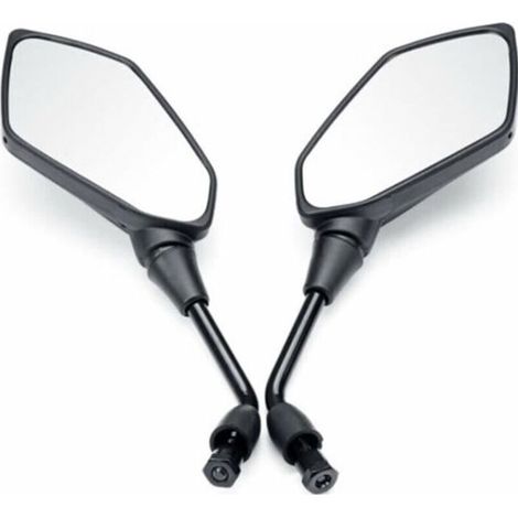 Mota Rétroviseurs Fibre De Carbone Universel Latéraux Pour Moto Quad Scooter Plastique Tige Filetée M8 Miroir Noir Aluminium 8 mm (1/3)