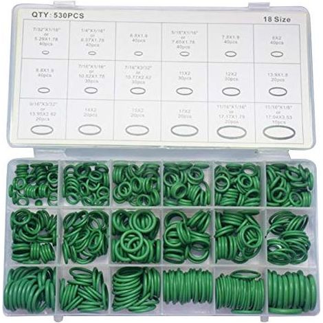 Jeu de joints toriques, 530 tailles, joints en caoutchouc assortis, bagues d'étanchéité hydrauliques et de climatisation pour voitures, appareils ménagers, roulements, pompes (1/5)