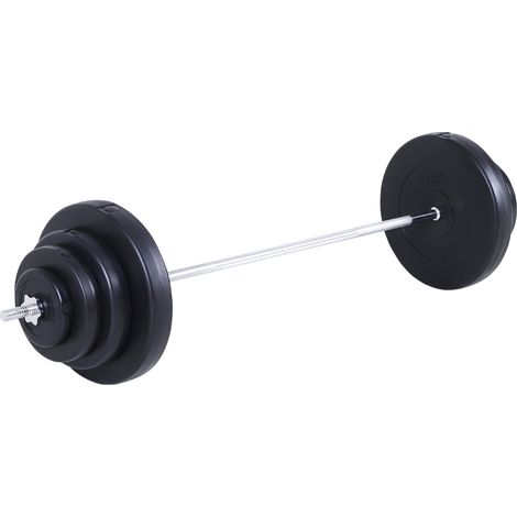 Set Bilanciere 170 cm in Ferro Zigrinato con con 8 Dischi Peso Regolabile 70Kg (1/5)