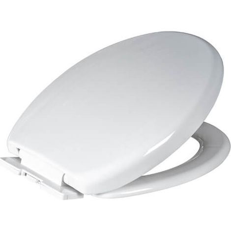 Showerdrape Seville White Wrap Over Plastic Soft-Close Toilet Seat (1/4)