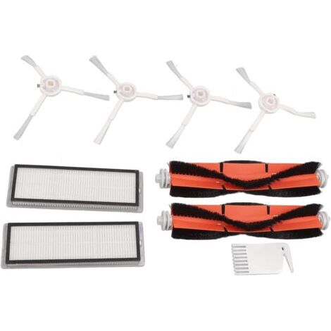 Kit de Brosse pour Balai à Balai, Filtre à Brosse Kit de Peigne Plat Blanc pour Mijia 1C Dreame F9 Xiaomi 1T Mi Robot Remplacement de Vadrouille (1/5)
