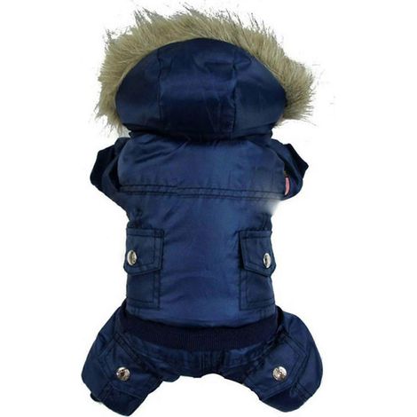 Sweat à capuche en coton pour chiot à quatre pattes, manteau chaud d'automne et d'hiver pour chien. (1/4)
