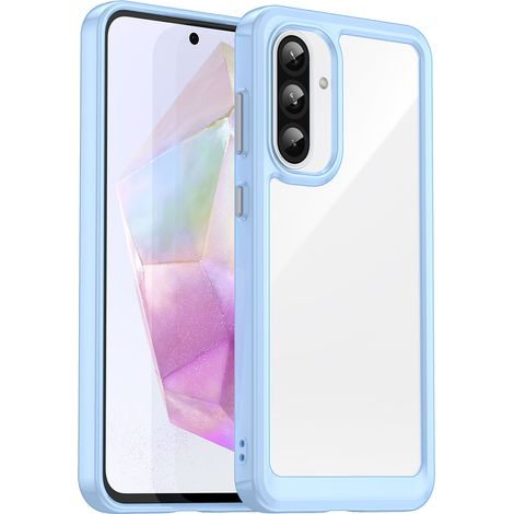 Custodia a tema spaziale per Samsung Galaxy A26 con cornice flessibile - Blu (1/5)