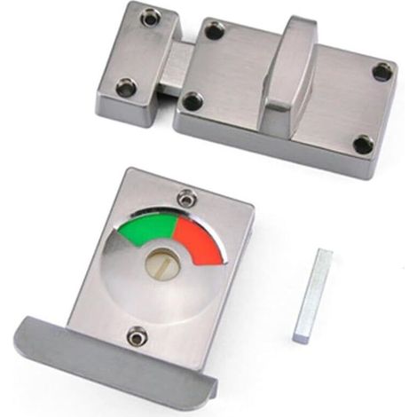 Verrou De Porte De Toilettes Avec Indicateur Rouge Et Vert Pièces De Rechange Indiquant Un Verrou Dormant Pour Toilettes Publiques (1/5)