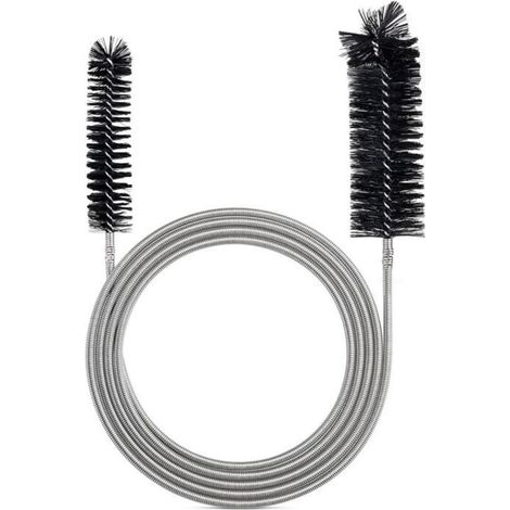 Brosse de nettoyage pour tuyaux – Longueur 200 cm, deux têtes de poils – Super flexible (1/4)