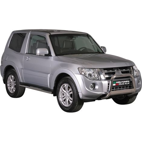 Pare-buffle Avant pour Mitsubishi Pajero 2012-2018 63 mm en Acier Gris (1/5)