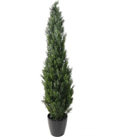 Plante artificielle haute gamme Spécial extérieur / Cyprès Artificiel Mini Vert - Dim : 210 x 50 cm (1/2)