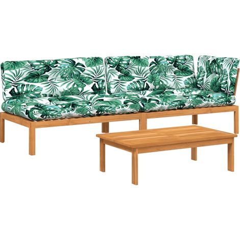 Maison Exclusive - Set Divano Pallet Giardino 3pz con Cuscini Massello Acacia