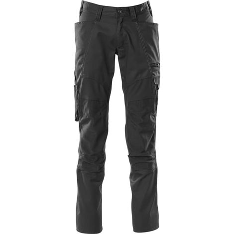 MASCOT Arbeitshose Stretch Zones 18579 leichte Bundhose mit Cordura Knietaschen, Farbe: Schwarz - 09, Größe: 50 (1/5)
