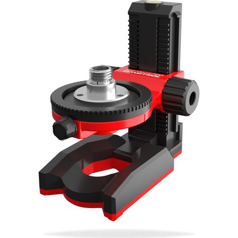 Support Mural WALL MOUNT PRO pour Laser Ligne - Fixation Aimant ou Vis - Système Microlift de Réglage de Précision - Niveau à Bulle