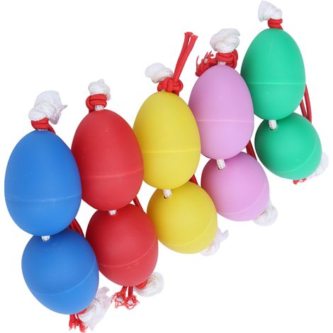 Maracas Œufs en ABS avec Sable de Fer et Corde Nylon pour Percussion Professionnelle, Style Ethnique (1/5)