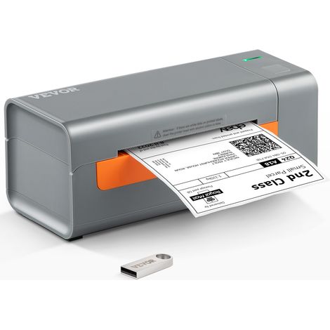 VEVOR Etikettendrucker 40-108mm Thermodrucker 203DPI Labeldrucker 150mm/s Versandetiketten Drucker Thermo-Direkt Edikettendruckgerät USB Automatische Etikettenerkennung Windows Mac OS Linux Chromebook (1/5)