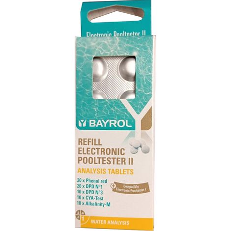 Analyse de l'eau - Recharge pour BY ELECTRONIC POOLTESTER II - Bayrol