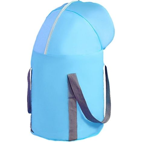 Seau pliable pour pieds bassin d'approfondissement portable, sac de lavage des pieds, pour les voyages en plein air, bleu résistant, facile à utiliser, 66 x 30 cm (1/5)