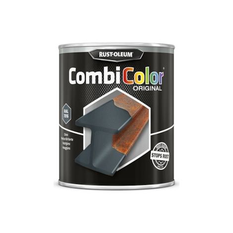Rust-Oleum – Peinture fer CombiColor Original RAL 7016 gris anthracite brillant 750ml – Primaire et finition tout-en-un – Antirouille pour métal