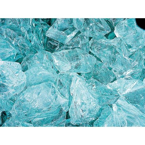 Graniglia, granulato per giardino, Vetro Turchese 8-12 mm (10 sacchi da 6 Kg)