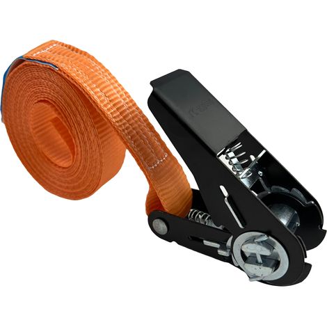 Ratschen Spanngurt Spanngurte Orange 1-tlg 4m 0,8t 800kg Schwarzes Schloss (1/4)