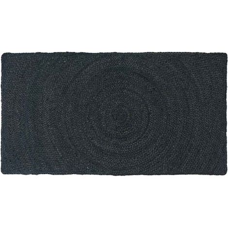 Tappeti per area Grigio Scuro 60 x 110 cm Juta vidaXL