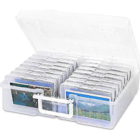 Tragbare Fotoaufbewahrungsbox mit 16 Fächern zum Organisieren von Fotos und Erinnerungen (1/5)