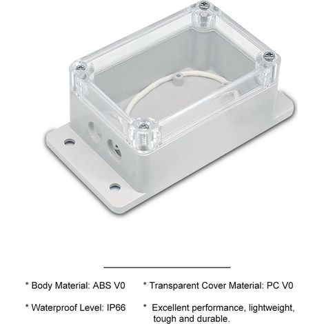 Boîte de jonction étanche IP66 Plastique avec gland pour fils Compatible SONOFF Basic/RF/Dual/Pow pour décorations Noël (1/4)