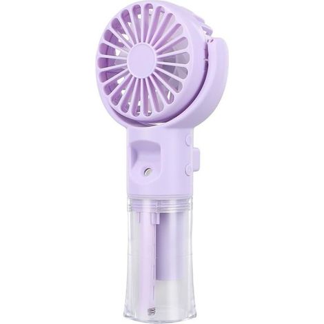 Ventilatore nebulizzatore portatile ricaricabile tramite USB-C con 4 velocità e serbatoio integrato per un raffreddamento efficace in ambienti interni (1/4)
