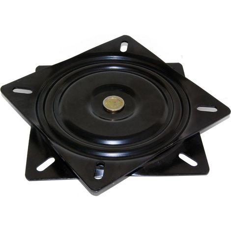 Emuca – Support TV pivotant 100kg – Dimensions 167x167mm – Rotation 360° – Acier noir – Fixation sécurisée