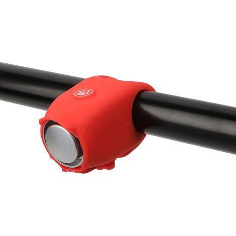 Fahrradhupe, elektrische Klingel für Fahrräder und Roller, elektronische Mini-Warnklingel, wasserdichte E-Klingel mit Silikonhülle, rote Klingel (1/5)