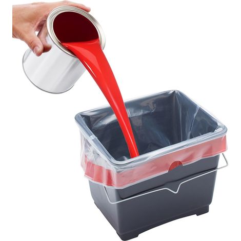 ProDec 10 rivestimenti in plastica riciclata da 5 litri per cambiare colore della vernice in modo rapido, senza sporcare e senza acqua, senza problemi, facile da pulire, evita di lavare le vernici nei (1/5)
